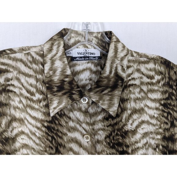 Valentino Miss V long sleeved silk button blouse 8 - Picture 3 of 7